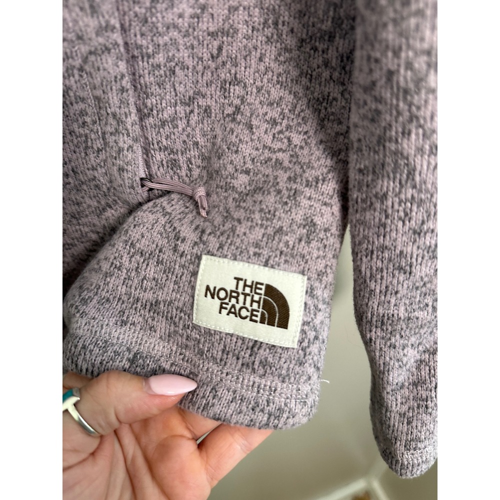 The North Face Crescent Hooded Pullover Womens Medium Purple EUC Sweater Fleece - Picture 4 of 11